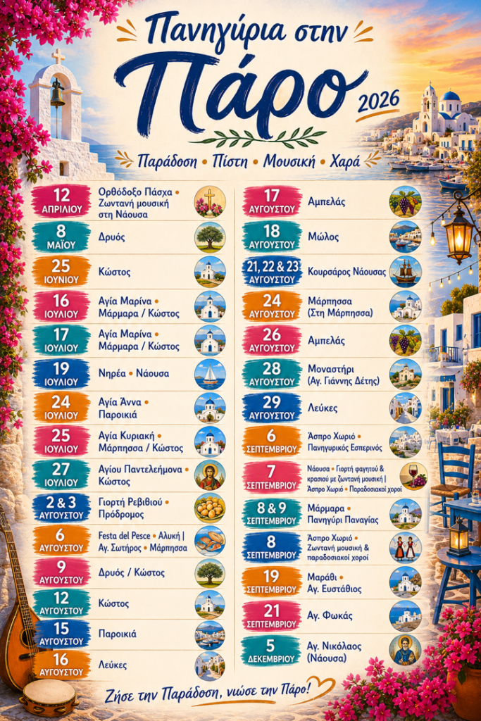 24/07: Paros 2026: A Summer Full of Tradition!